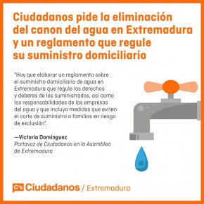 Ciudadanos (C’s) Extremadura quiere saber a dónde ha ido  a parar el dinero del canon del agua.