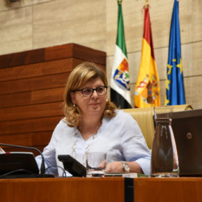 Victoria Domínguez pide a la Junta y al Gobierno que solucionen los recortes al transporte de viajeros de la zona sur de Badajoz