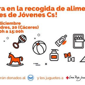 Ciudadanos organiza en Cáceres, Mérida y Badajoz campañas de recogida de juguetes y alimentos para esta Navidad