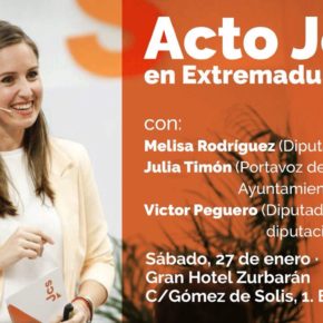 Melisa Rodríguez presenta en Badajoz la expansión nacional de la Secretaría de Juventud de Ciudadanos